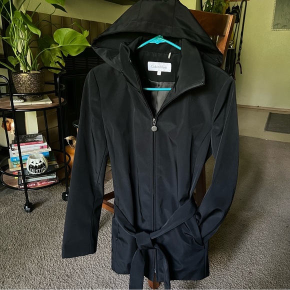 EUC Calvin Klein Sz Sm Rain Jacket w/ Detachable Hood - Picture 1 of 9